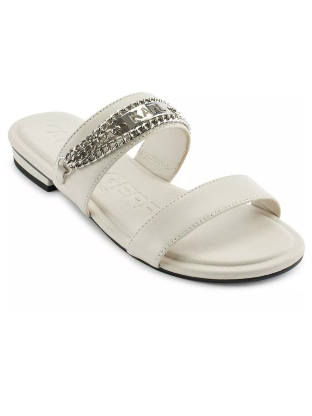 NIB KARL LAGERFELD PARIS Women's Canne Double Band Flat Sandals size 11